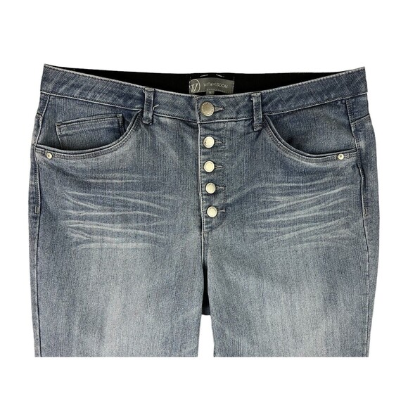 Wit & Wisdom High-Rise 'Ab'solution Shinny Jeans w Raw Hem Women's Size 16 - Picture 4 of 13